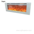 60" Flat Panel White Wall Mounted Electric Fireplace